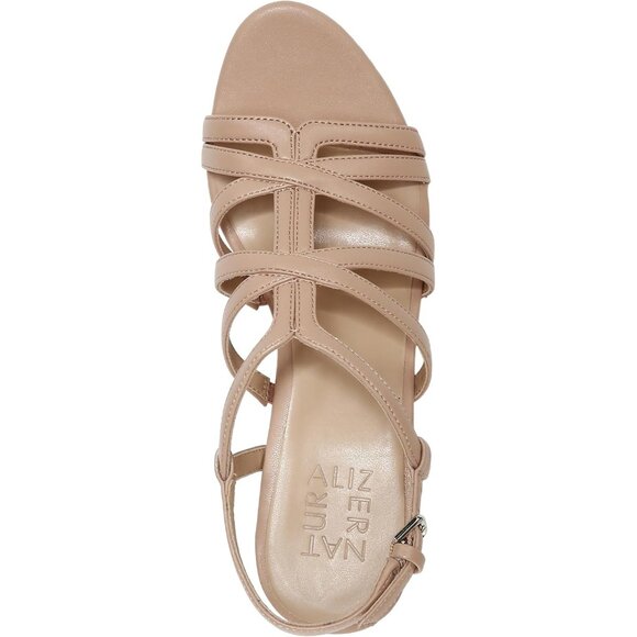 Naturalizer Women Barely Nude Synthetic Open Rounded Toe Slingback Baylor Sandal - Picture 6 of 10